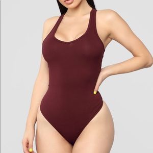Fashion nova racer back bodysuit